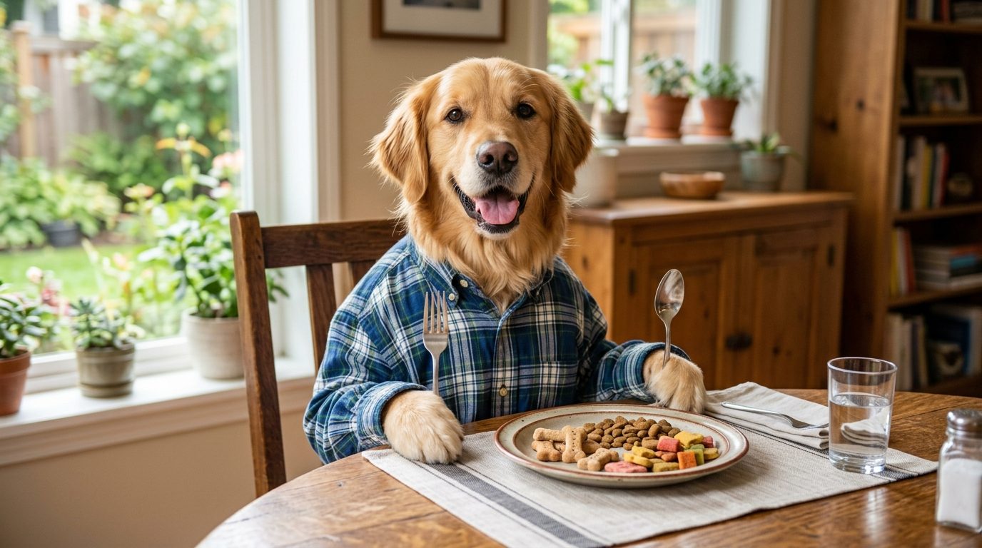 L’homme-chien à table : l’illusion hilarante qui a conquis le web
