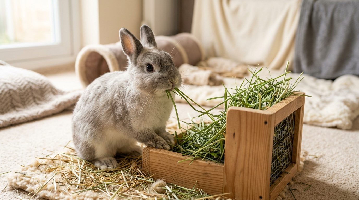 Pourquoi le foin est-il indispensable pour votre lapin ?