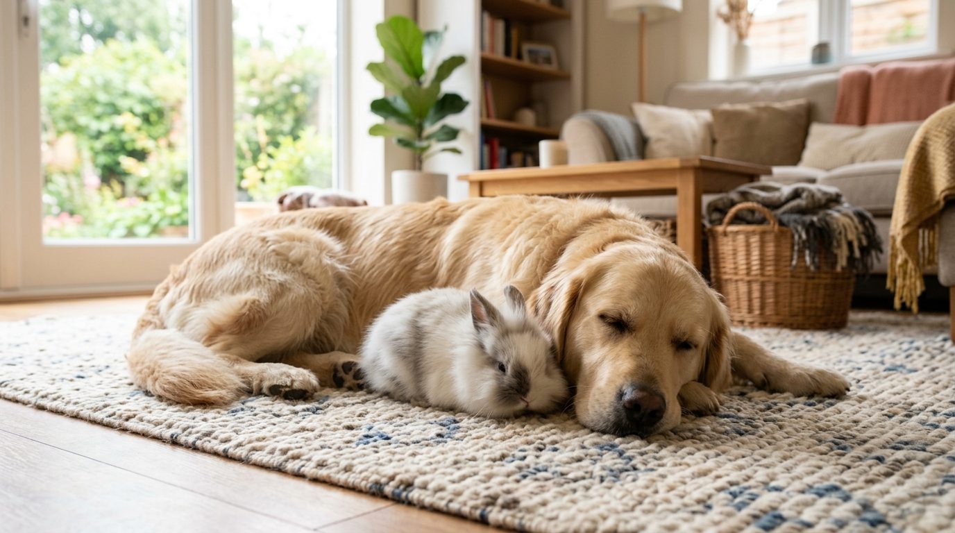 Un chien et un lapin, amis pour la vie : mythe ou réalité ?