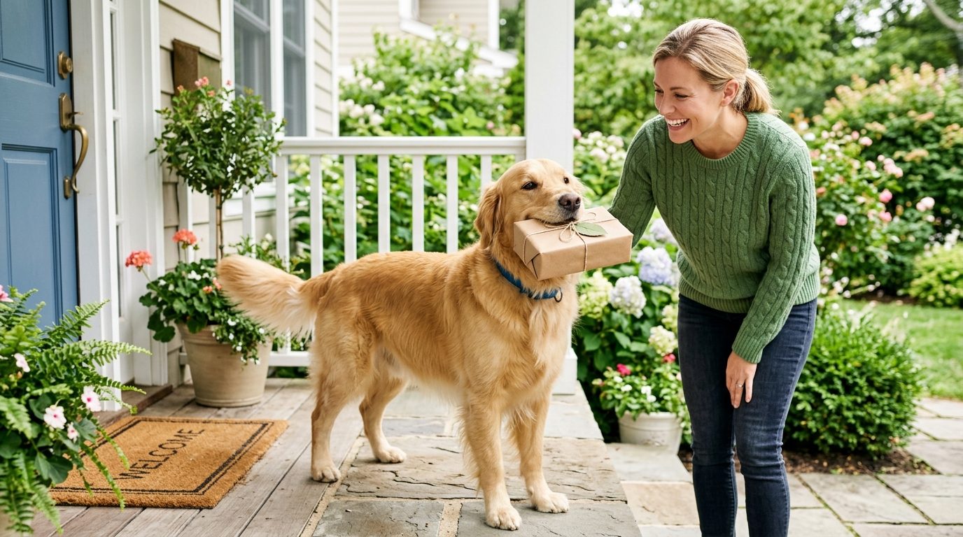 Iolite Express : quand un Golden Retriever devient coursier à domicile