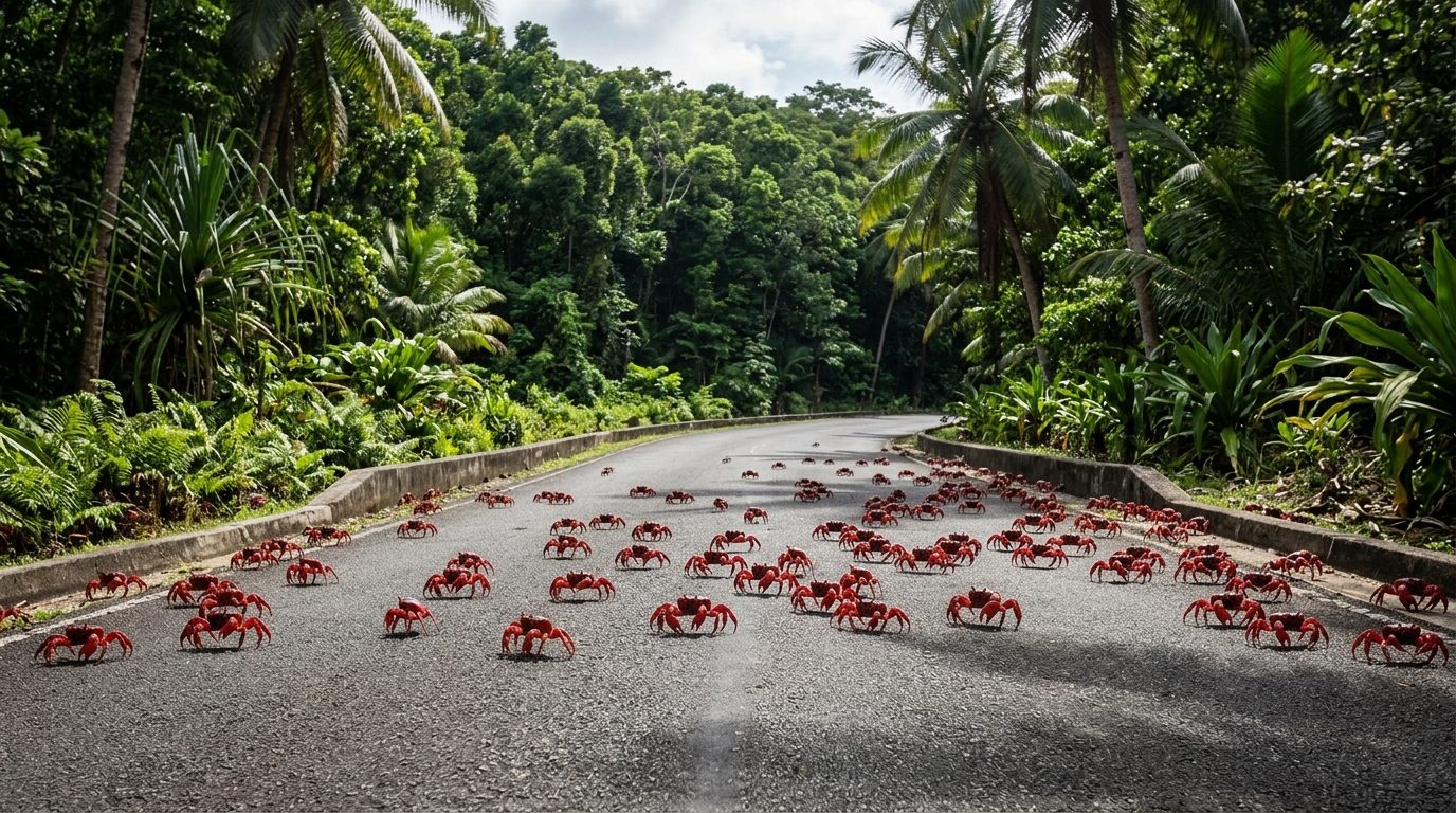 L&rsquo;incroyable migration des crabes rouges de l&rsquo;île Christmas