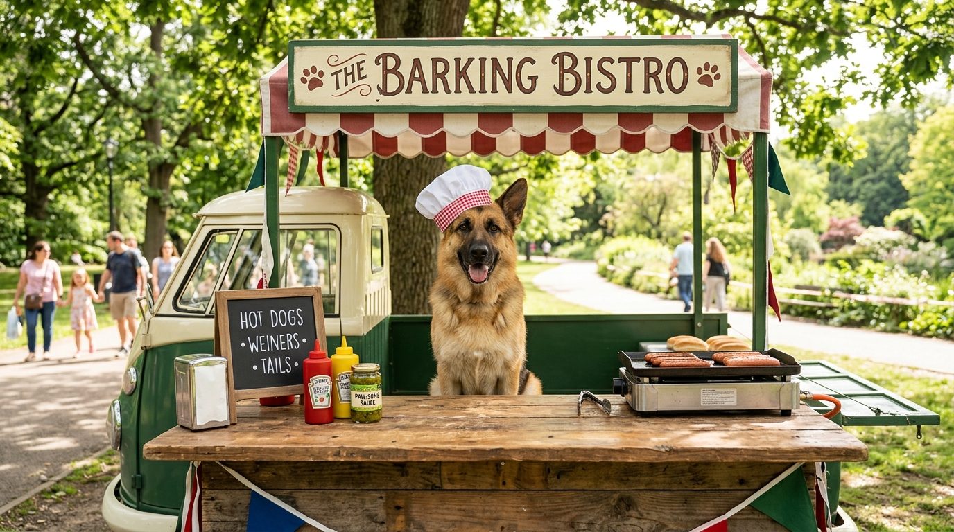 Quand un chien tient un stand de hot-dogs : le canular culte qui fait sourire