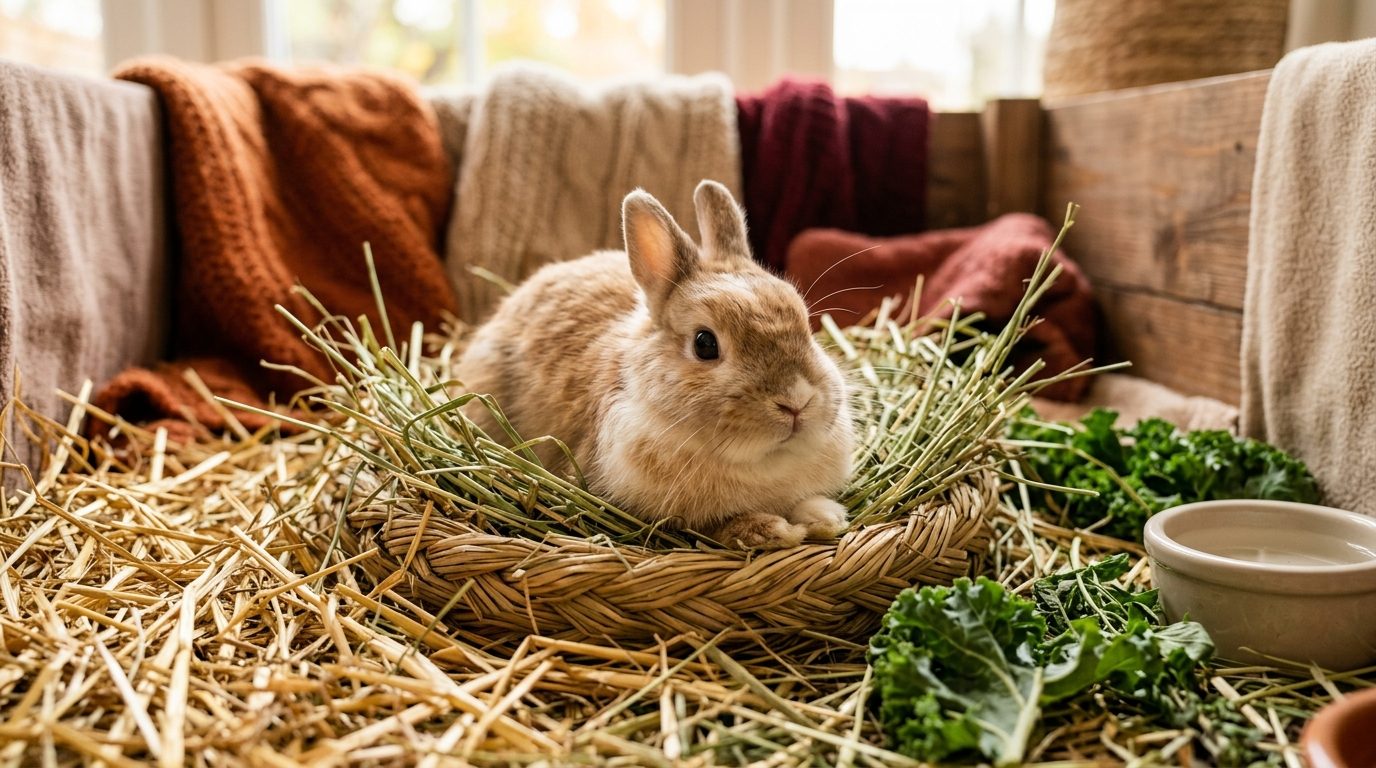 Prendre soin de son lapin en novembre : conseils pour affronter les premiers froids