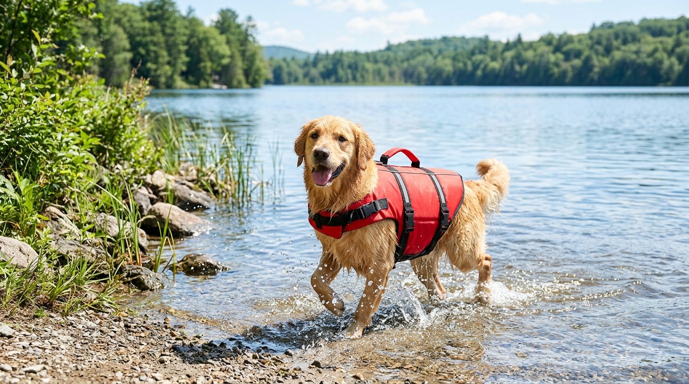 Gilet de sauvetage pour chien : sécurité et plaisir lors des baignades aquatiques