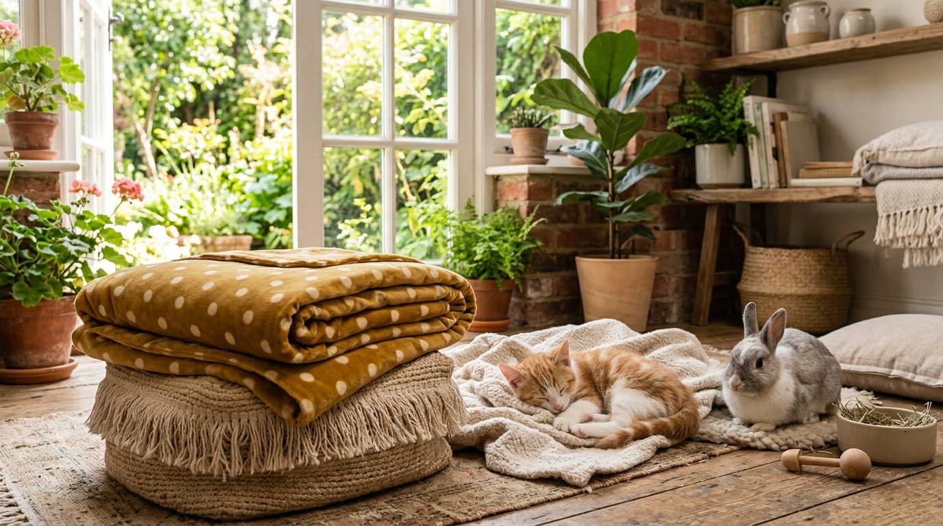 Couverture douce en velours pour chien, chat et lapin : le nid douillet idéal