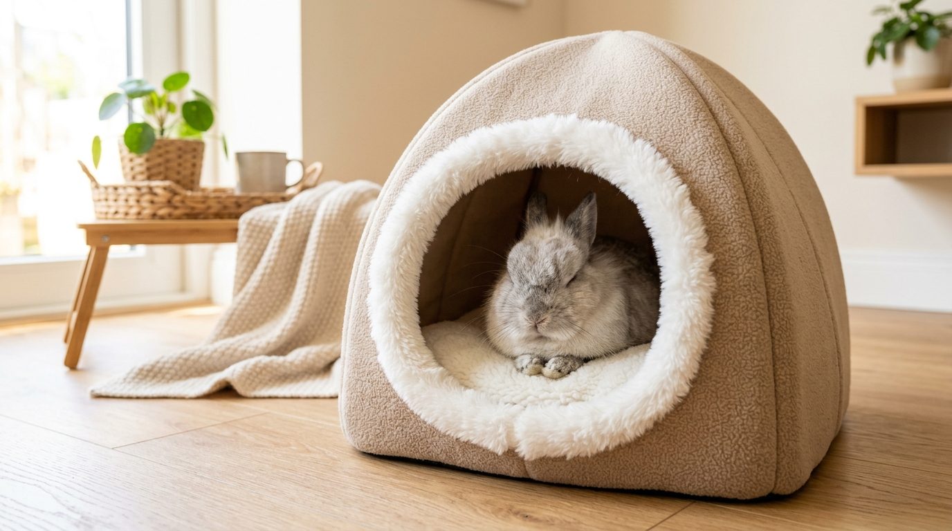 Dôme tout doux pour lapin : le refuge idéal pour des siestes en sécurité