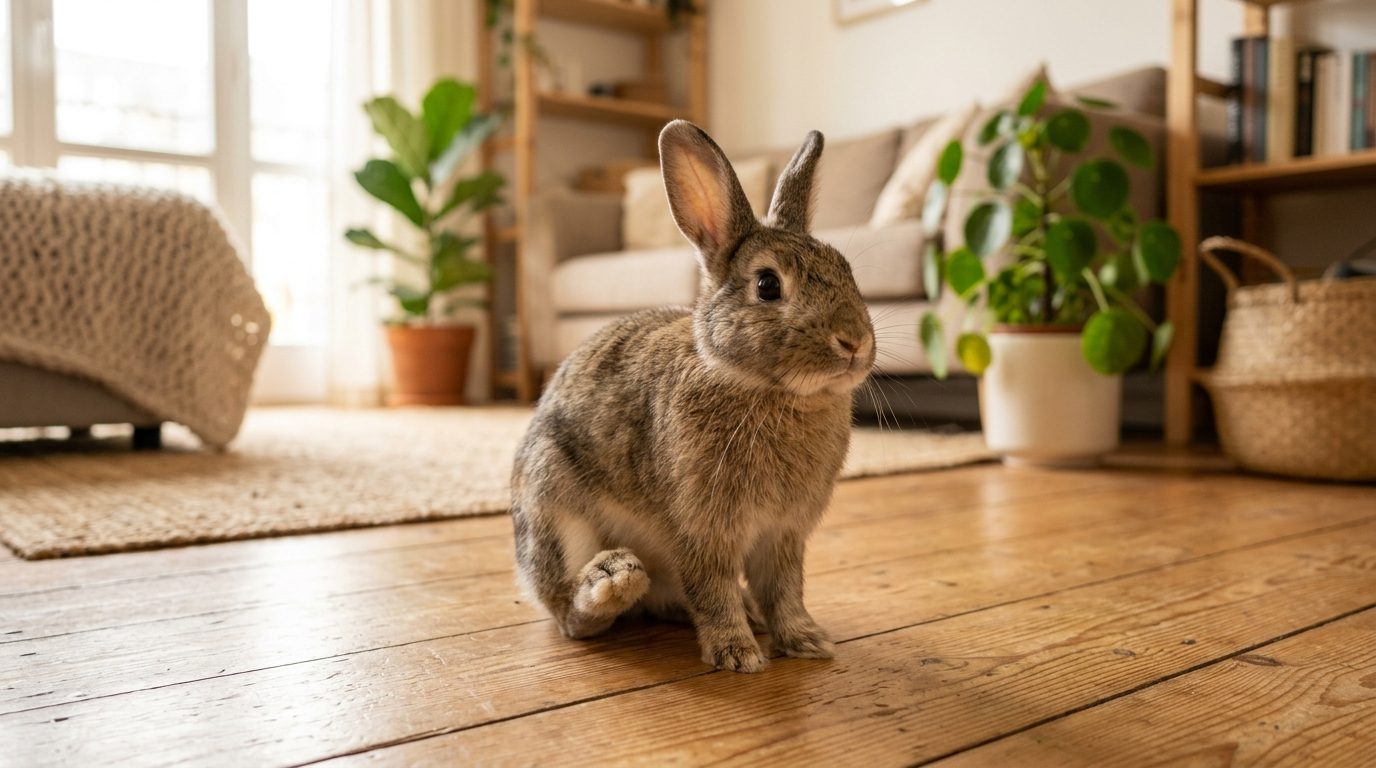 Pourquoi mon lapin tape-t-il du pied ? Décoder ce signal d’alerte ou de mécontentement